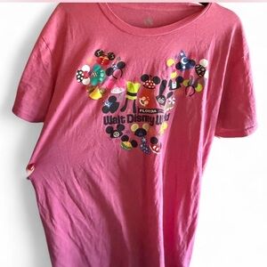 Disney Pink Walt Disney World Mickey Heart Graphic Tee